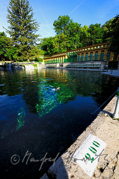 thermal spa with bath house and swimming pool