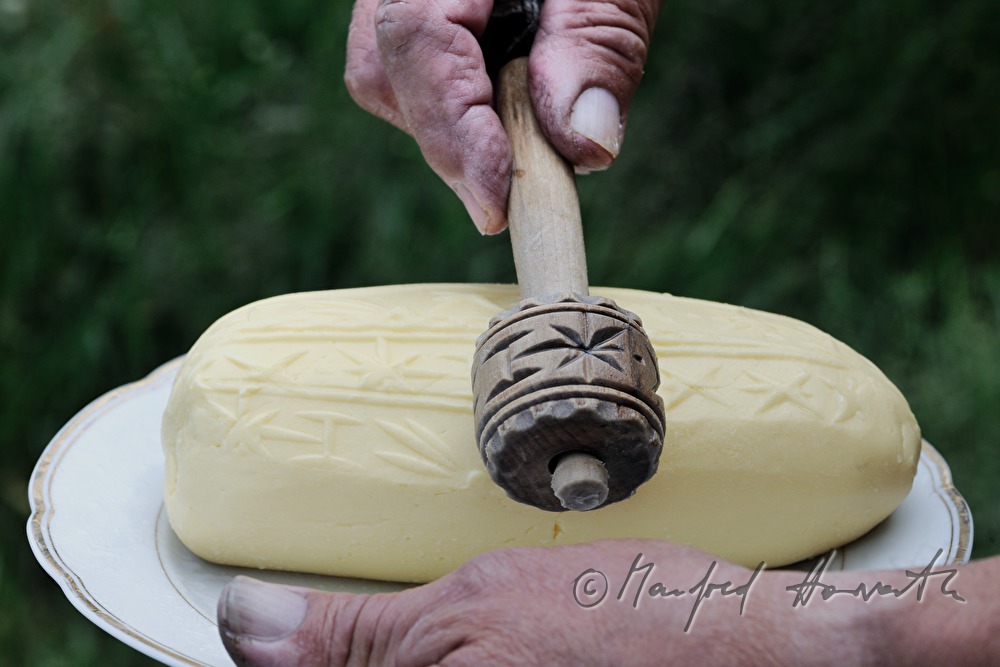 freshly made butter with nice ornament