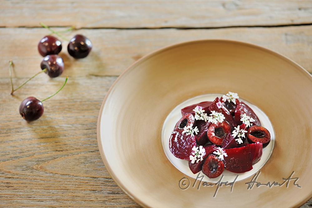 cherry dessert from the local cherry region