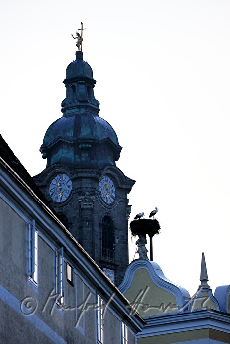 bellfry of the collegian church and stork's nest