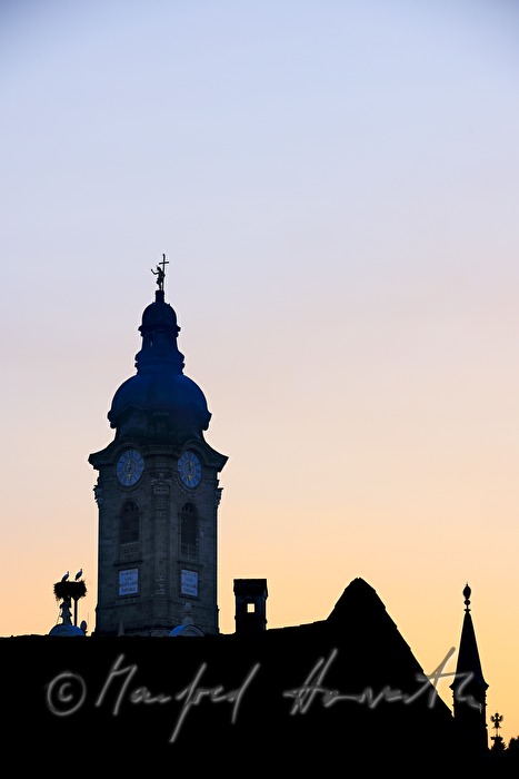 bellfry of the collegian church and stork's nest