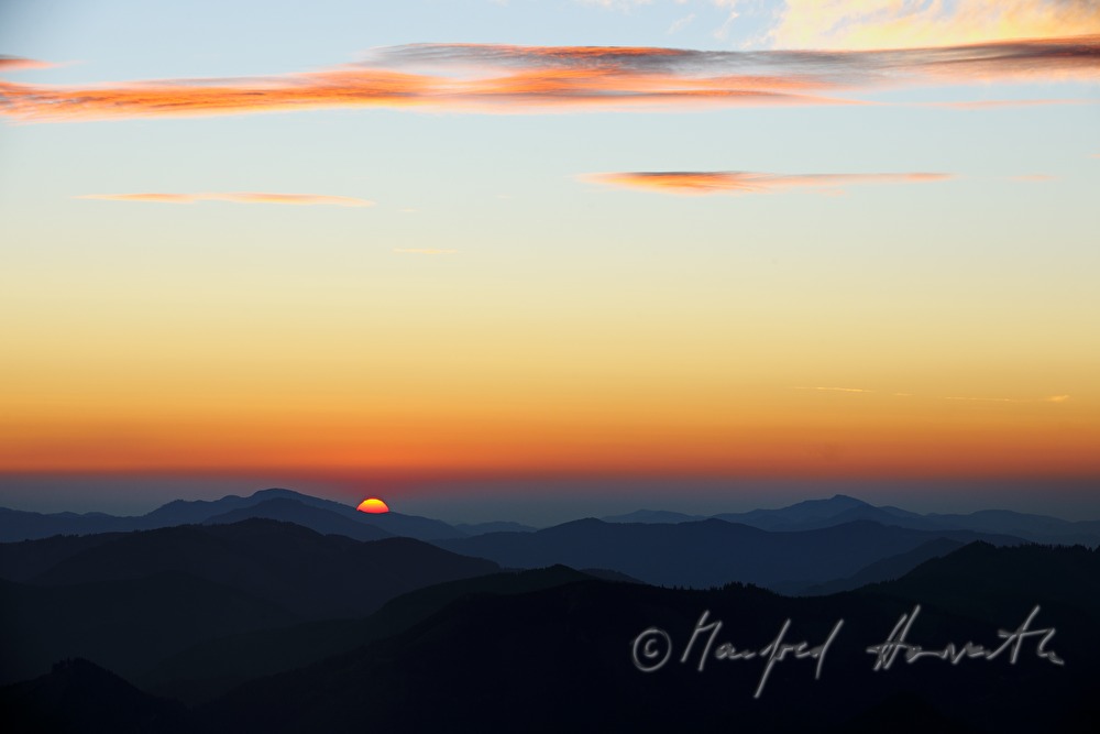 view from the summit in an altitude of 1525 meters