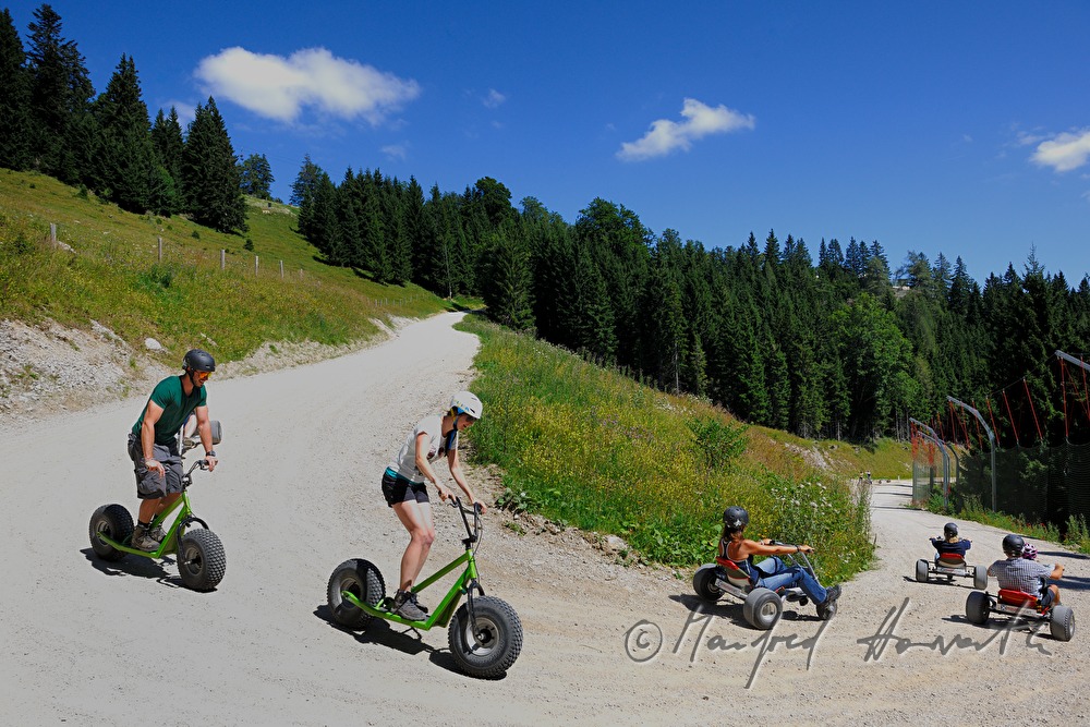 monsterroller and cart drivers going downhill