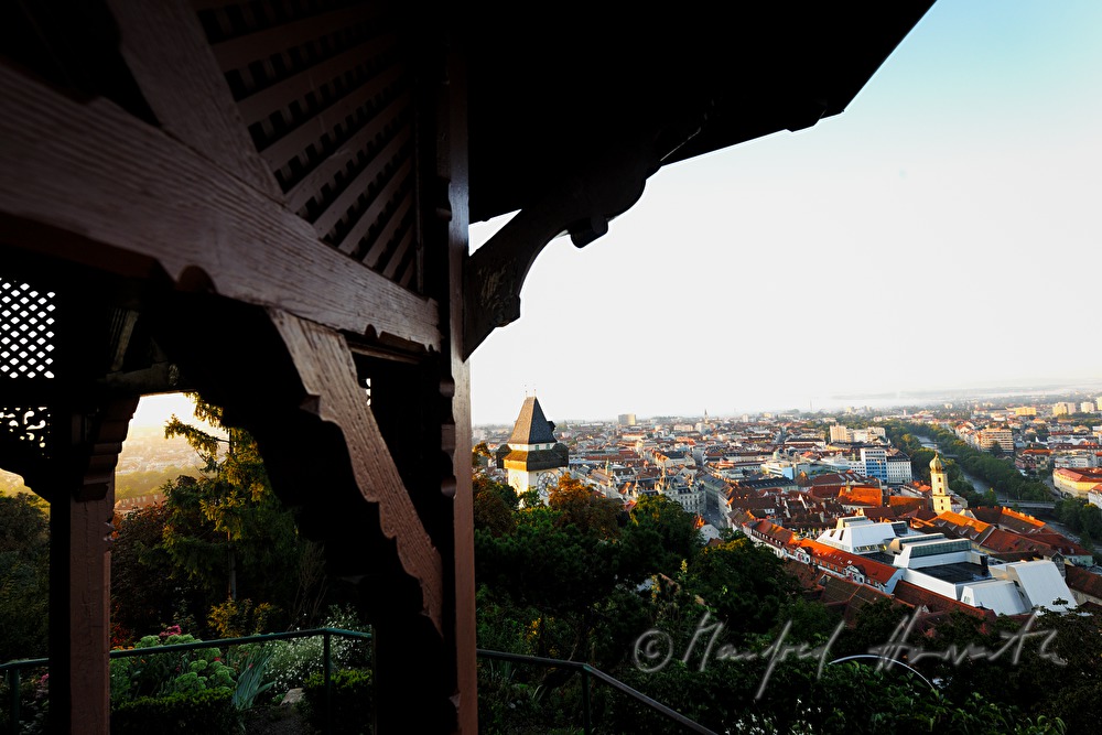 view from Schlossberg to the Old Town