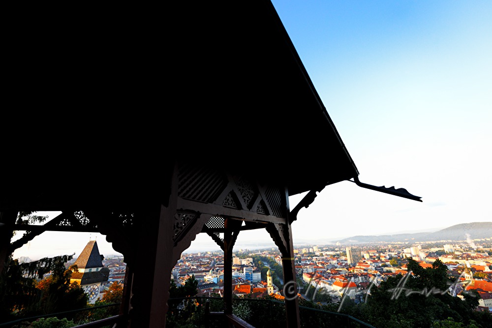 view from Schlossberg to the Old Town
