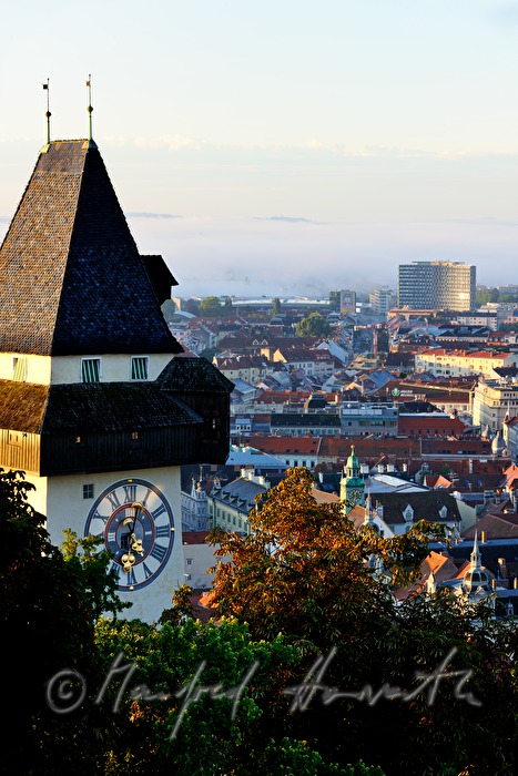 view from Schlossberg to the Old Town