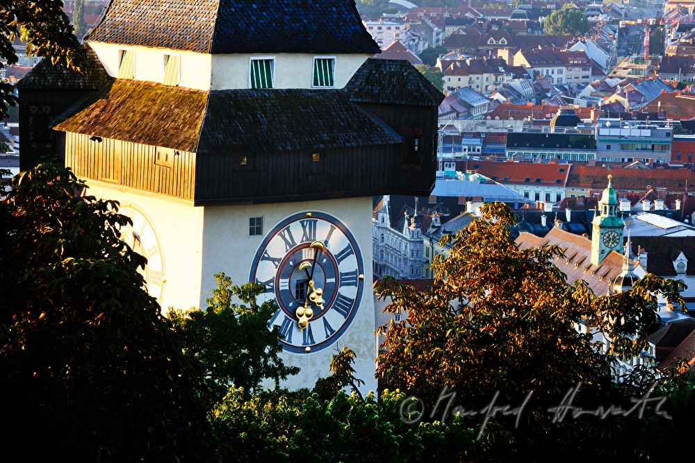 view from Schlossberg to the Old Town