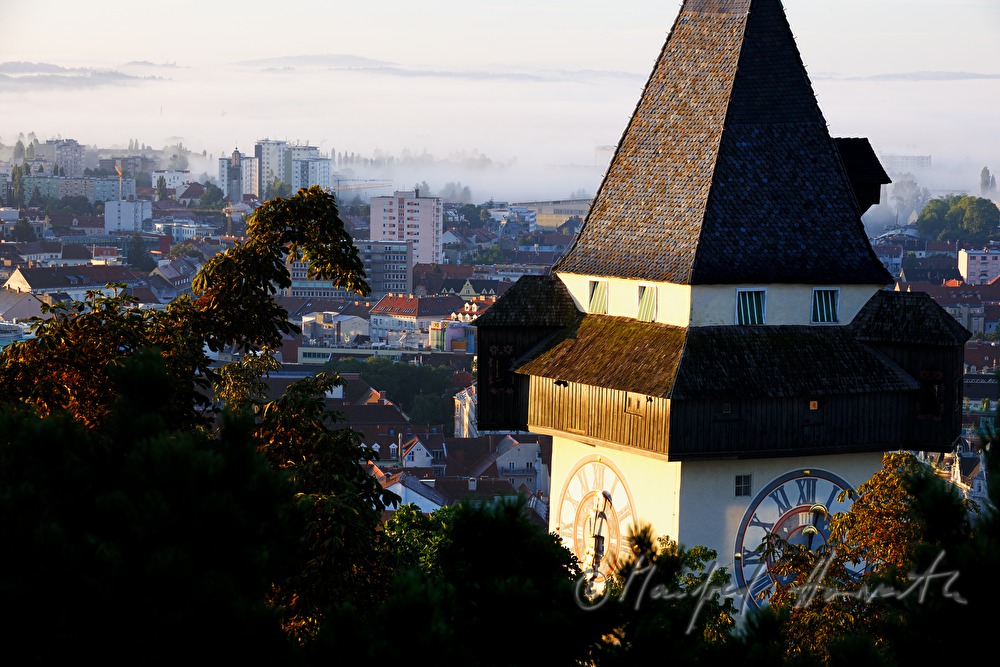 view from Schlossberg to the Old Town