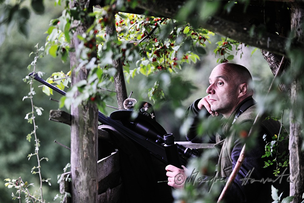 hunter on the deer stand