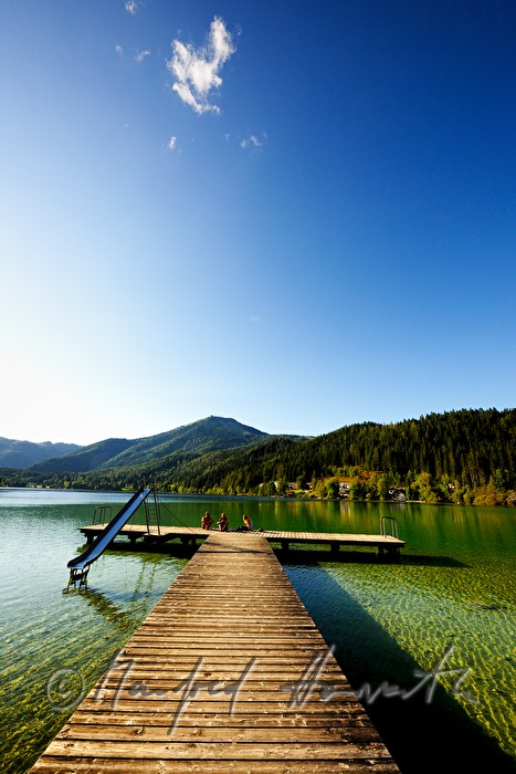 footbridge at the lakeshore