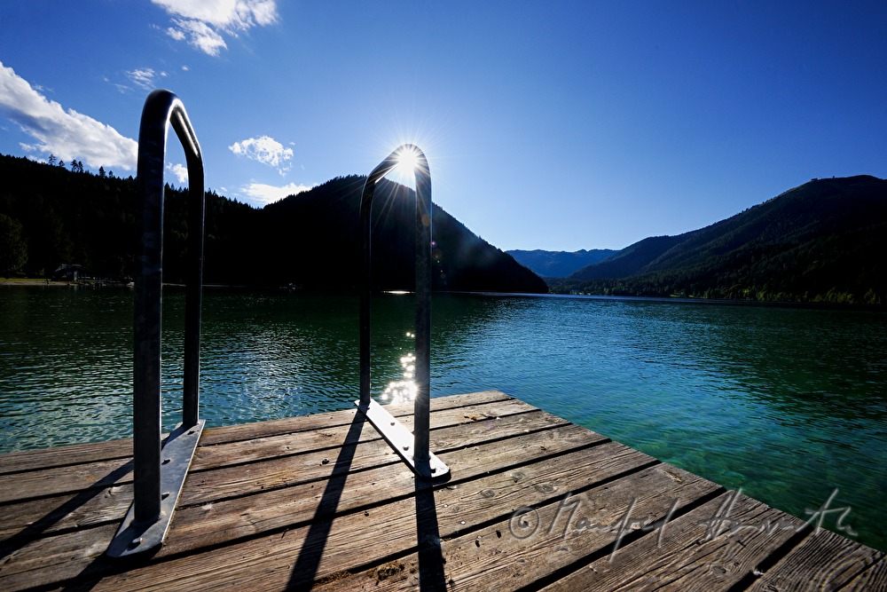 footbridge at the lakeshore