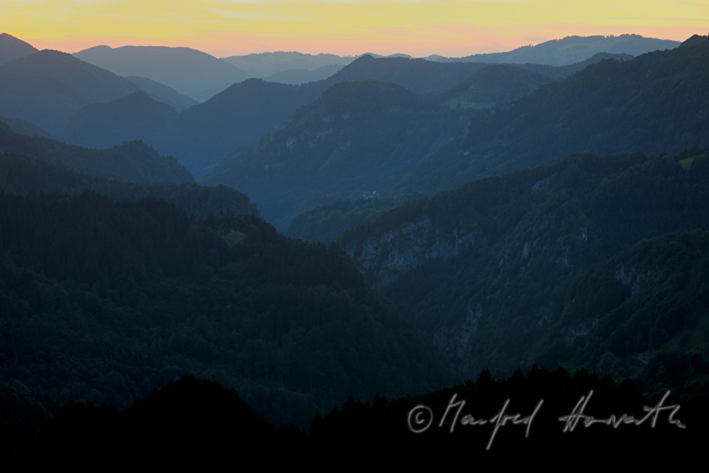 view from the Alpenhotel Gösing to the west