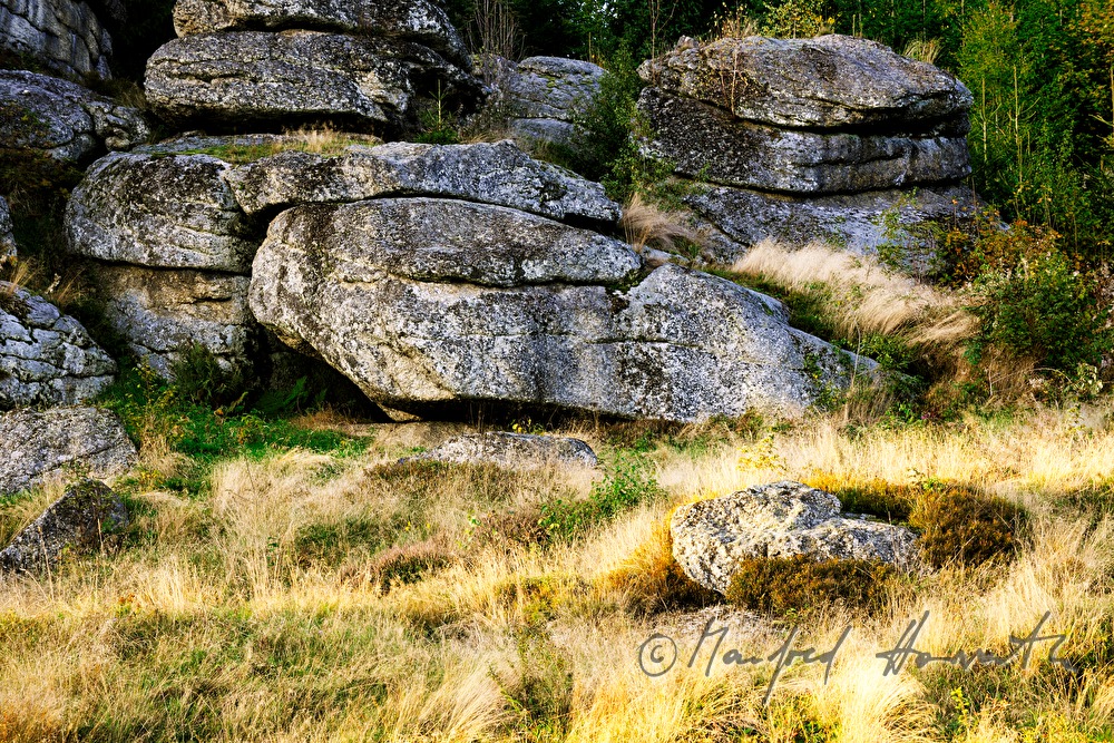 granite formation and heather