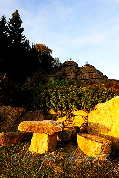 granite formation and public picnic place