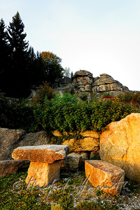 granite formation and public picnic place