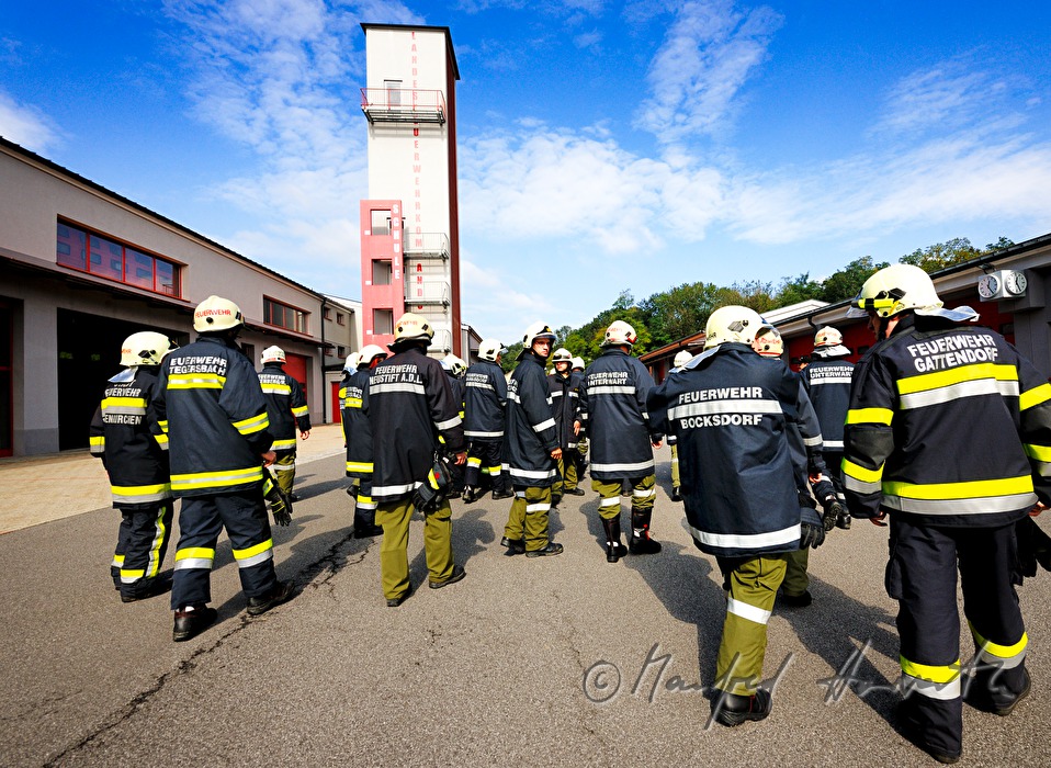firemen during a rehearsal