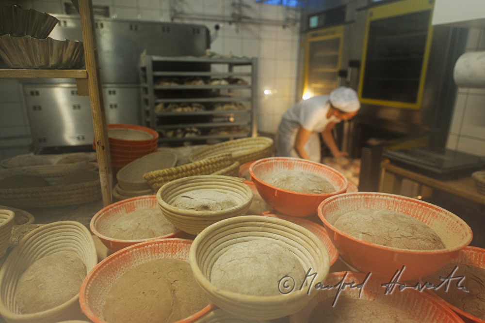 baking of home made bread at Unger`s