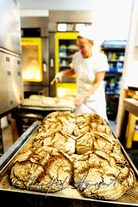 baking of home made bread at Unger`s