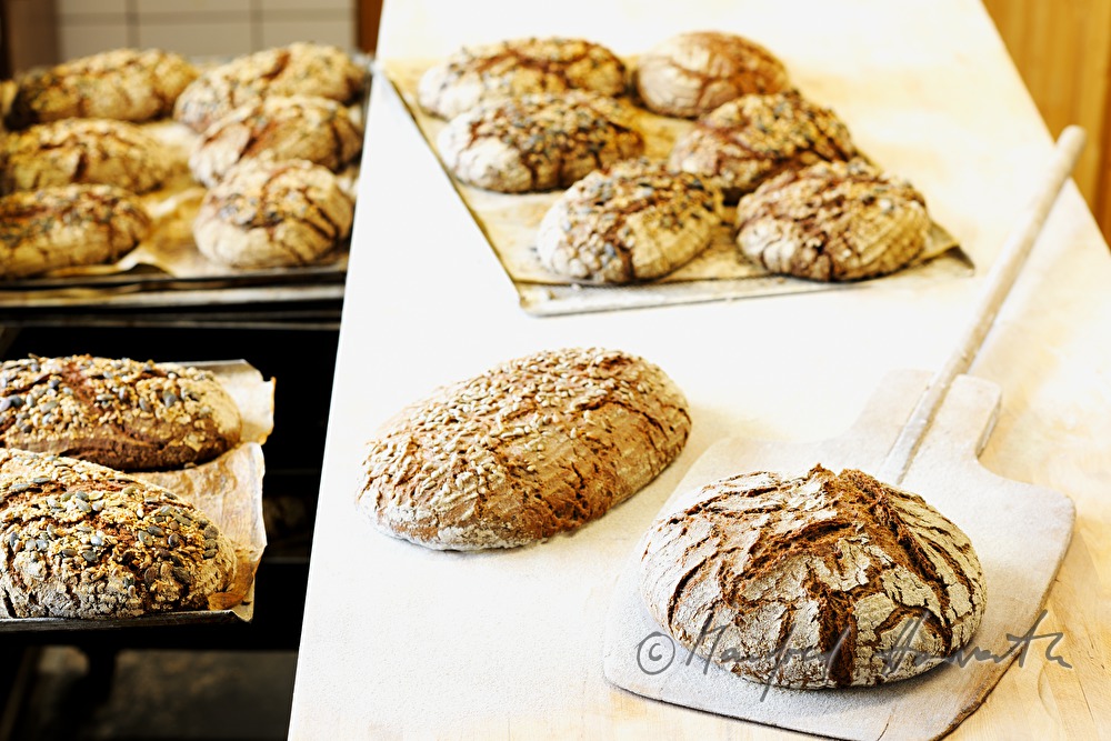 baking of home made bread at Unger`s