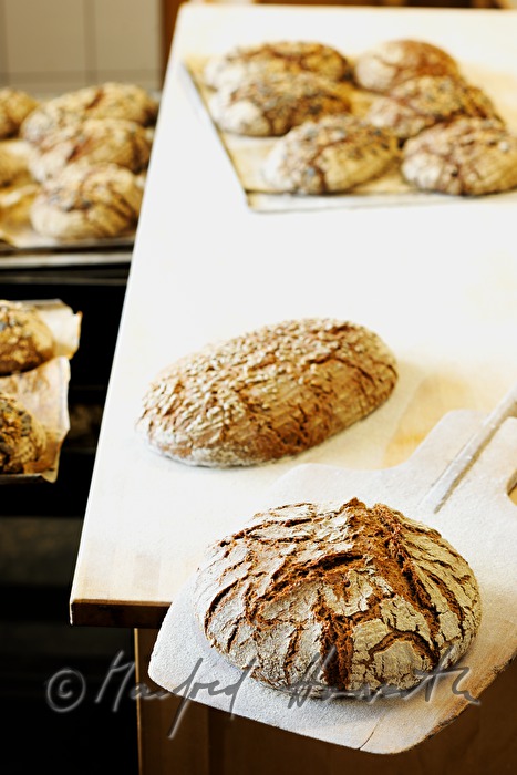 baking of home made bread at Unger`s