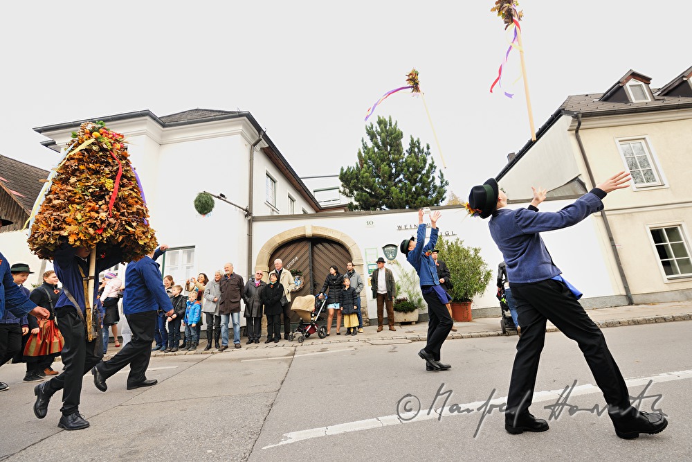 marching in of the carriers of the leaf-crown at the Hiata parade
