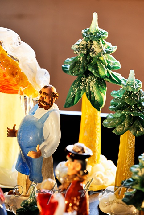 christmas crib made of glass from the Czech Republc