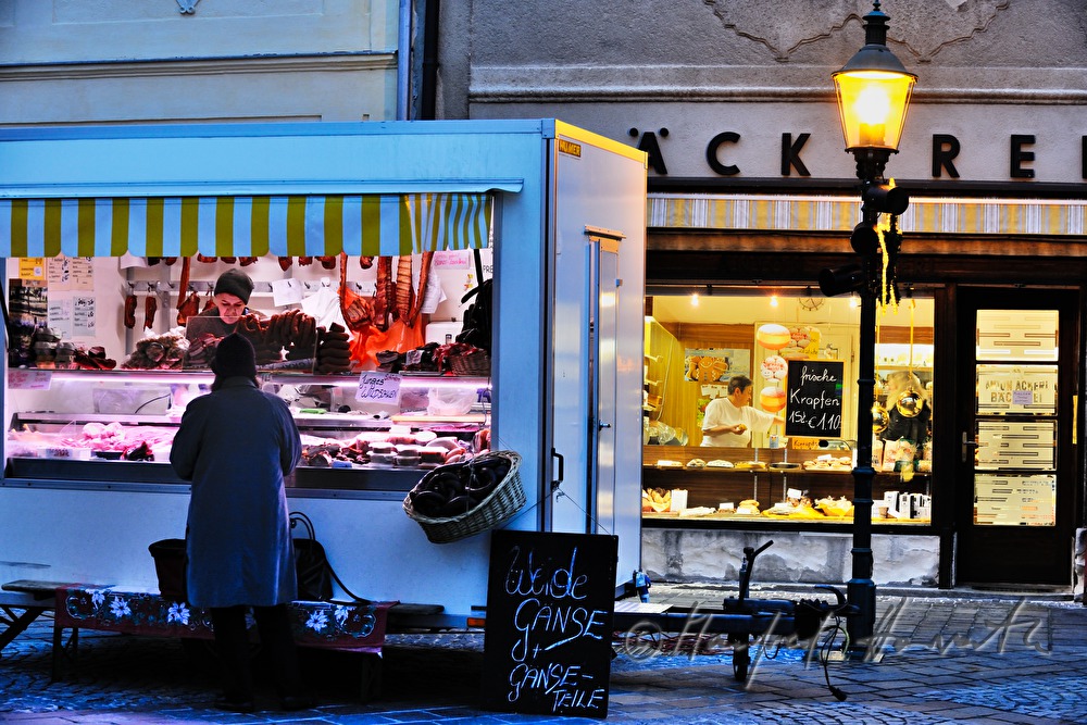 bakery and coldmeat vendor on the Friday market