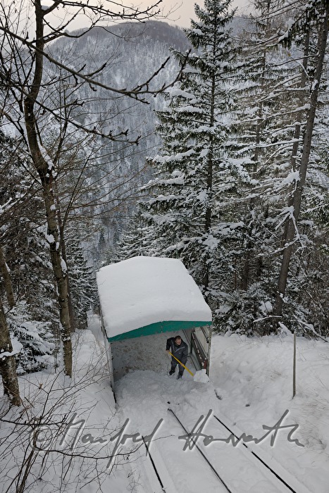 snow depletion at the hydraulic power station