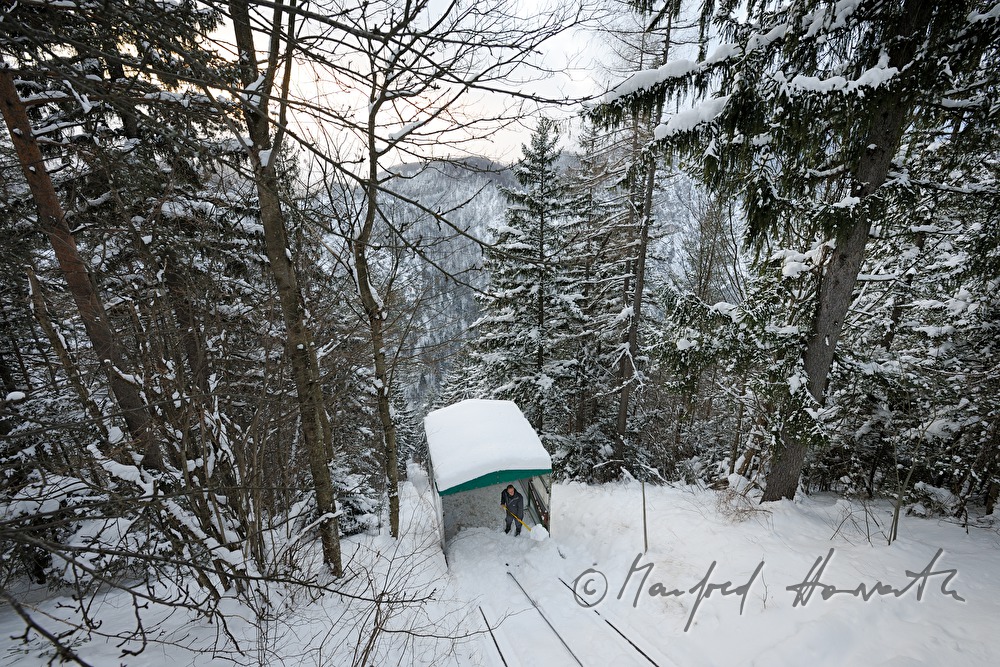 snow depletion at the hydraulic power station
