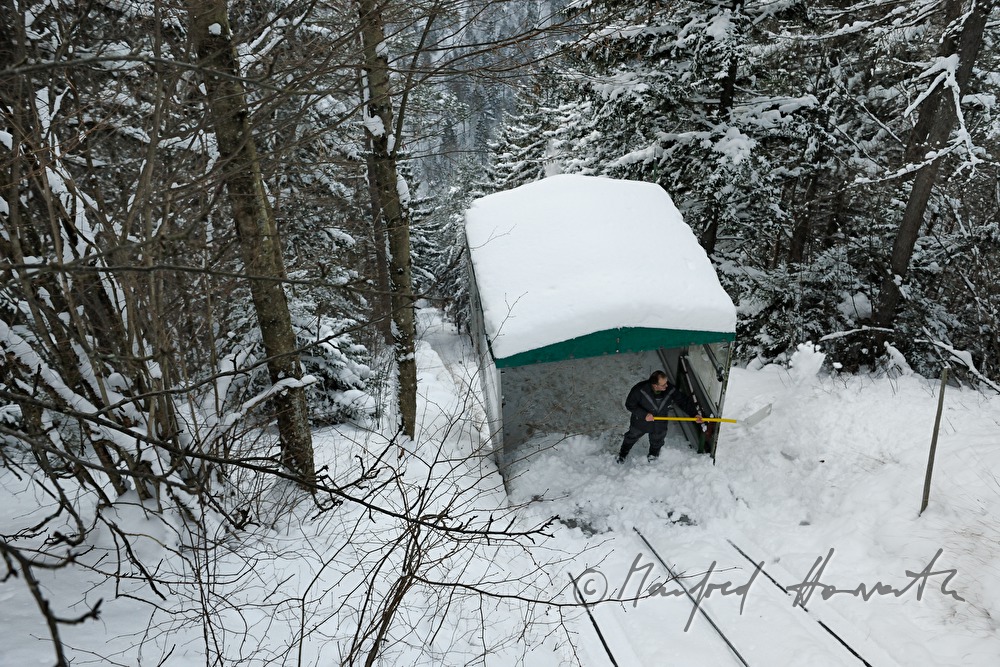 snow depletion at the hydraulic power station