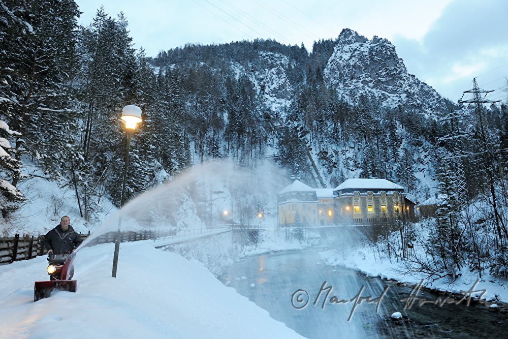 snow depletion at the historic hydraulic power station
