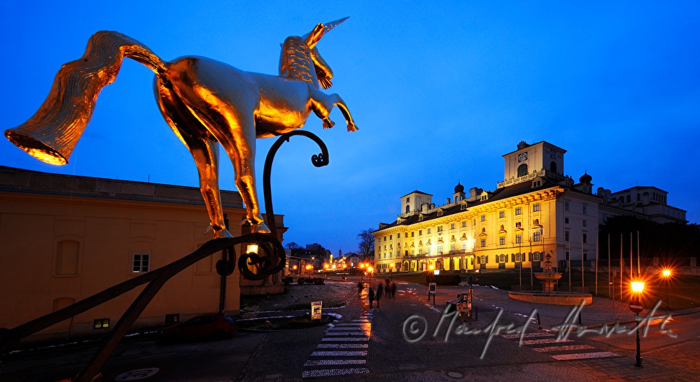 golden guild symbol and Castle Esterhazy