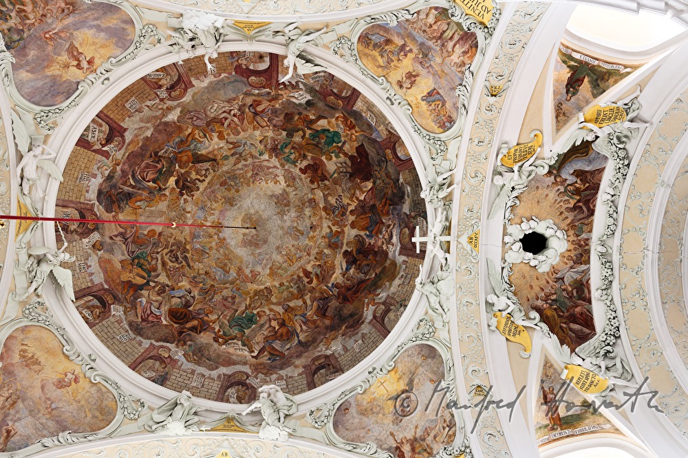 baroque fresco and hole for the pneuma