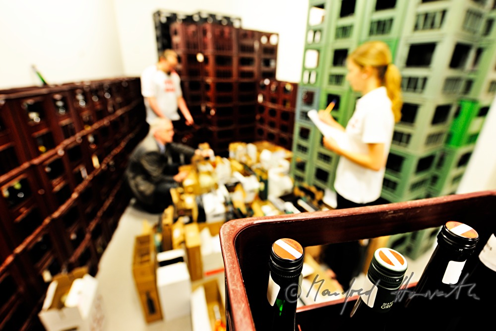 quality rosé wines ready to be tasted in a jury