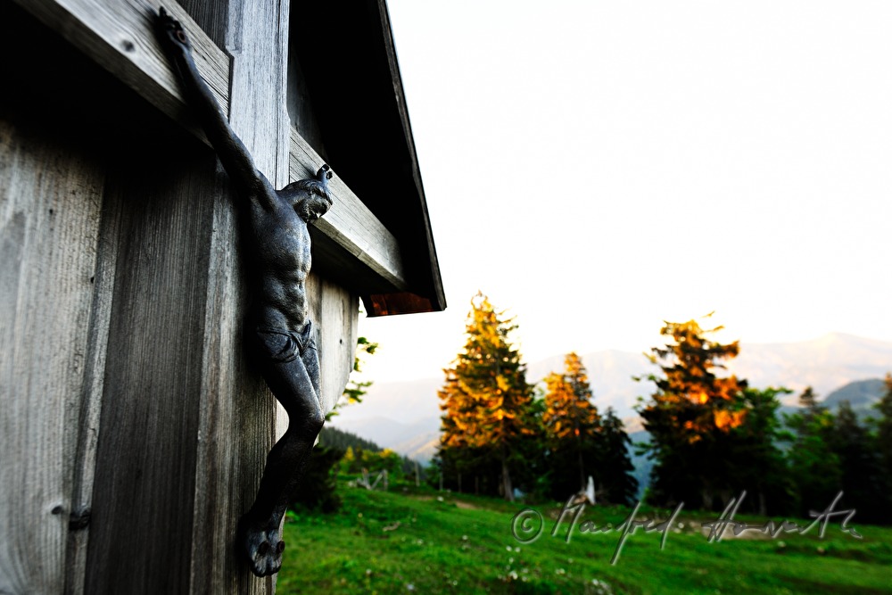 crucifix near the hiking path