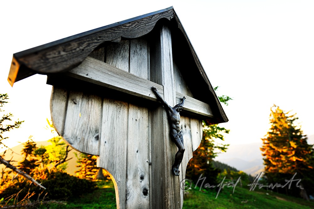 crucifix near the hiking path
