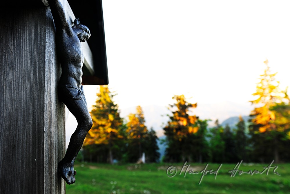 crucifix near the hiking path