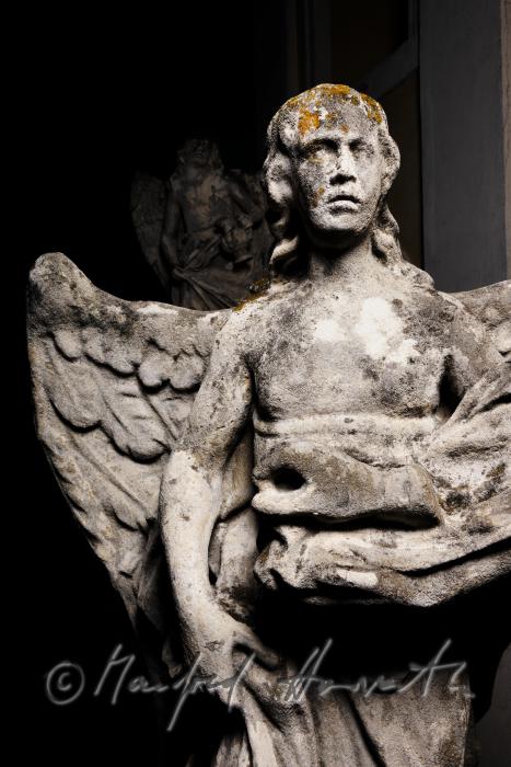 baroque sculpture of an angel at the Calvary