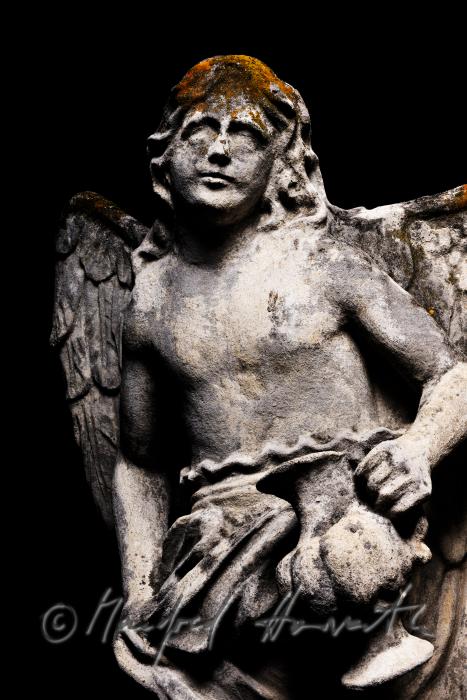 baroque sculpture of an angel at the Calvary