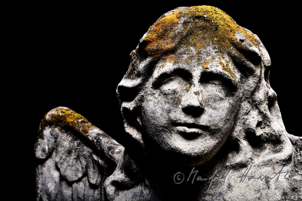 baroque sculpture of an angel at the Calvary