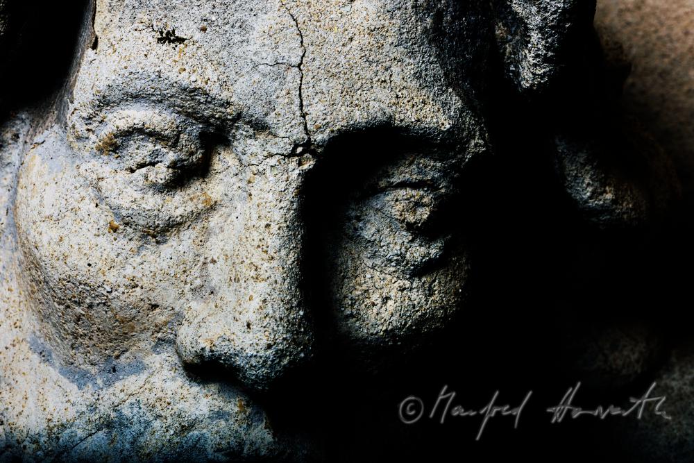 baroque sculpture of an angel at the Calvary