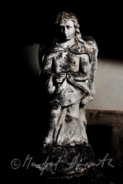 baroque sculpture of an angel at the Calvary