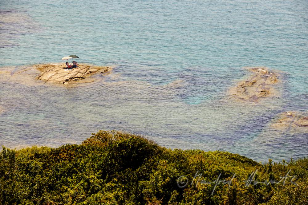 picnic on a tiny island near Torre Argentina
