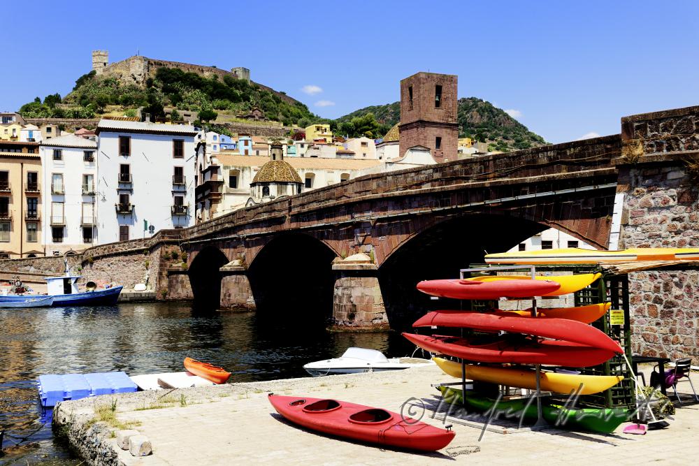 bridge over the river Terno and castle 