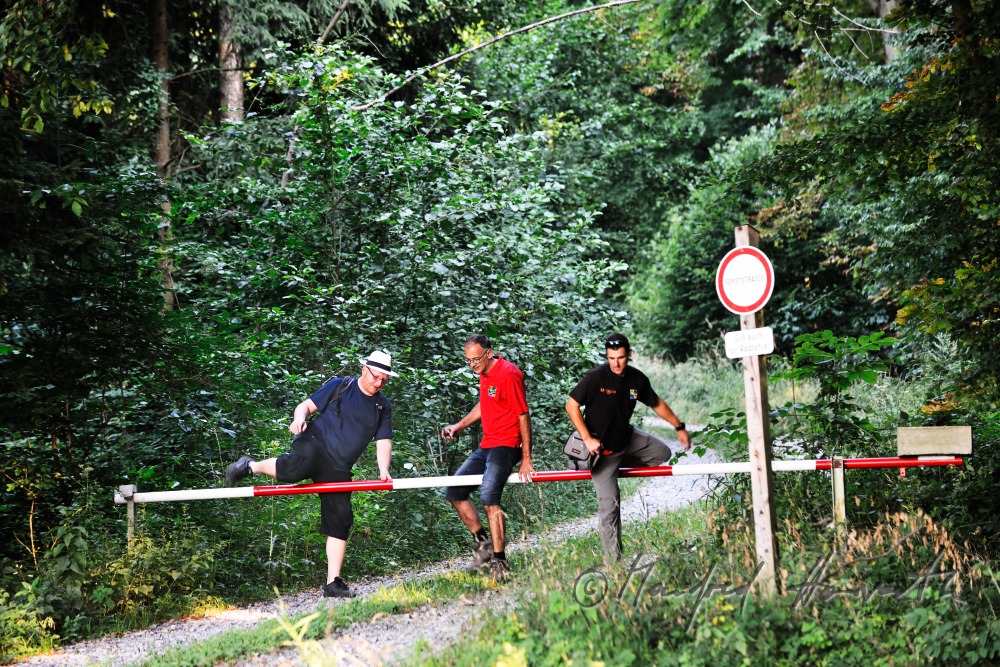 group of participants following a GPS-signal
