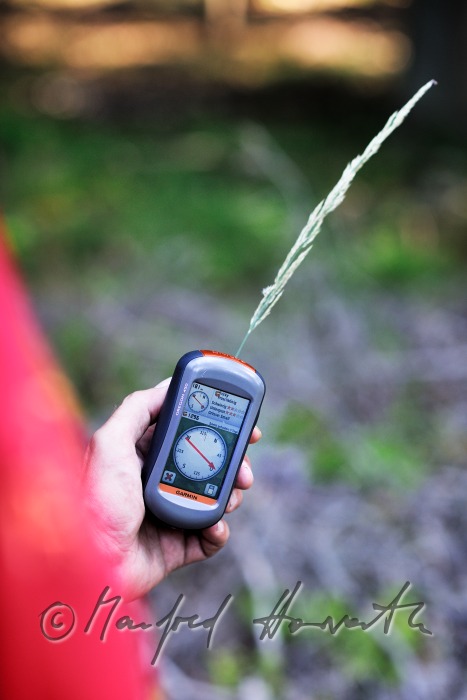 GPS-device and geocache at the hide-out place