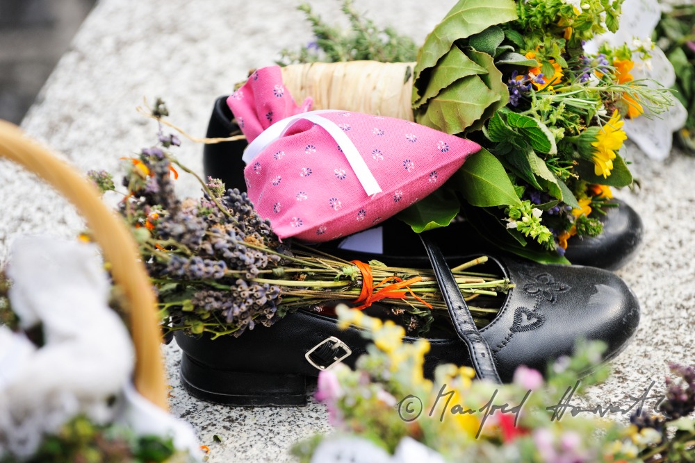 herbs near the altar of the church to be hallowed