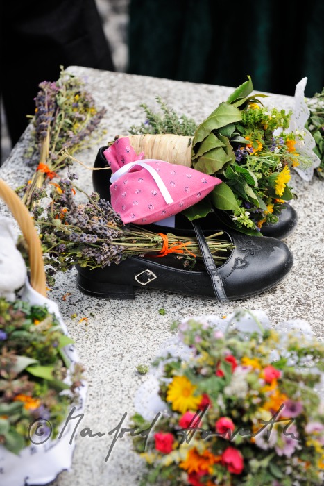 herbs near the altar of the church to be hallowed