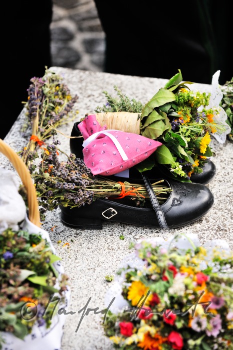 herbs near the altar of the church to be hallowed