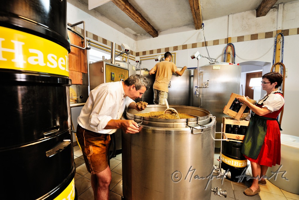 landlord and brewer Paul Haselböck in his small brewery